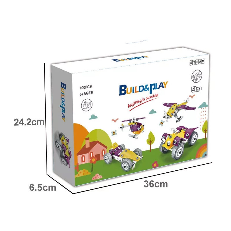 BUILD & PLAY SET κατασκευών 4 σε 1
