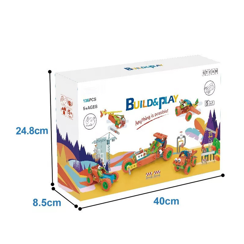 BUILD & PLAY Σετ κατασκευών 5 σε 1
