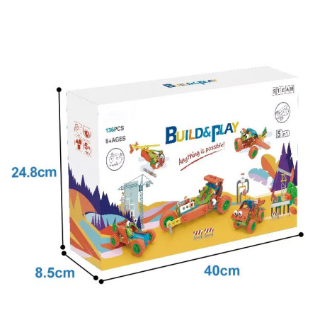 BUILD & PLAY Σετ κατασκευών 5 σε 1