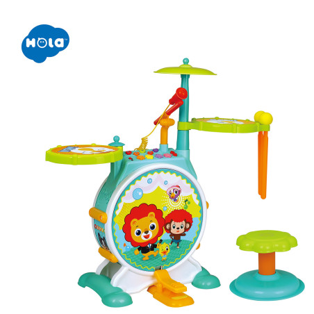 Hola Πλαστικό Set Drums με δραστηριότητες