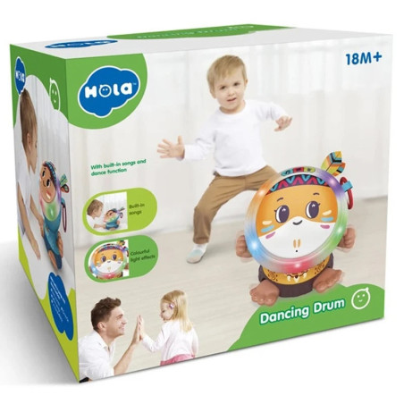 Hola  drum με φως και κίνηση(closed box)