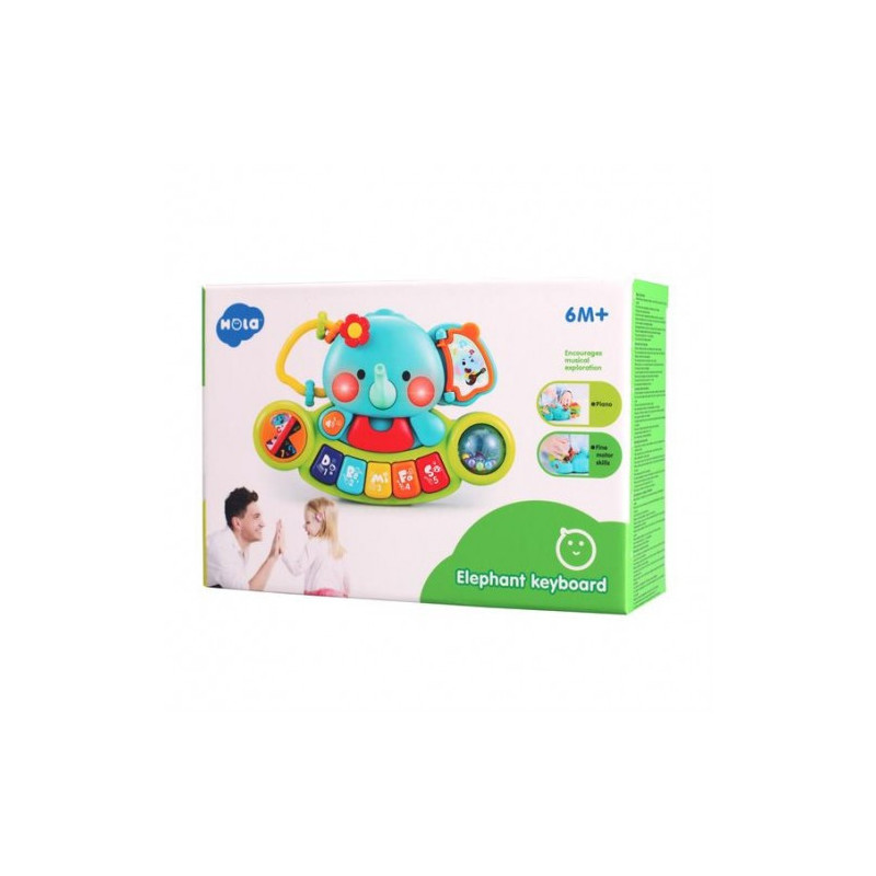 Hola πλαστικό μουσικό πιάνο ''Ελεφαντάκι''(closed box)