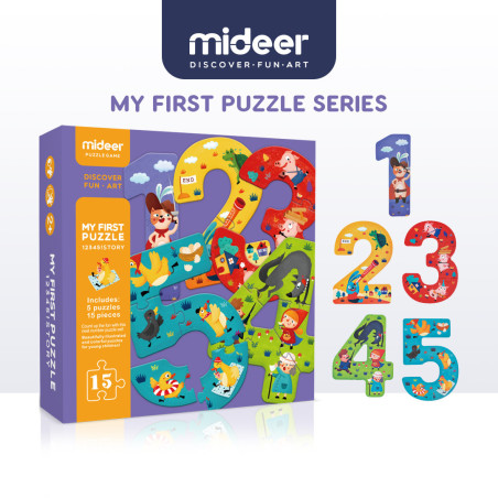 Mideer παζλ αριθμοί 1,2,3,4,5 κομμάτια