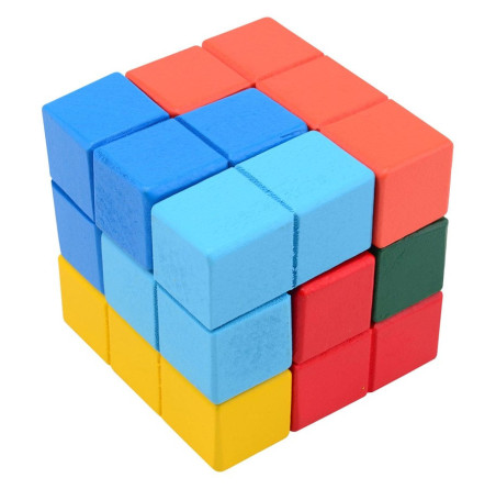 My Smart Toys ξυλινος κυβος παζλ 7.5 cm