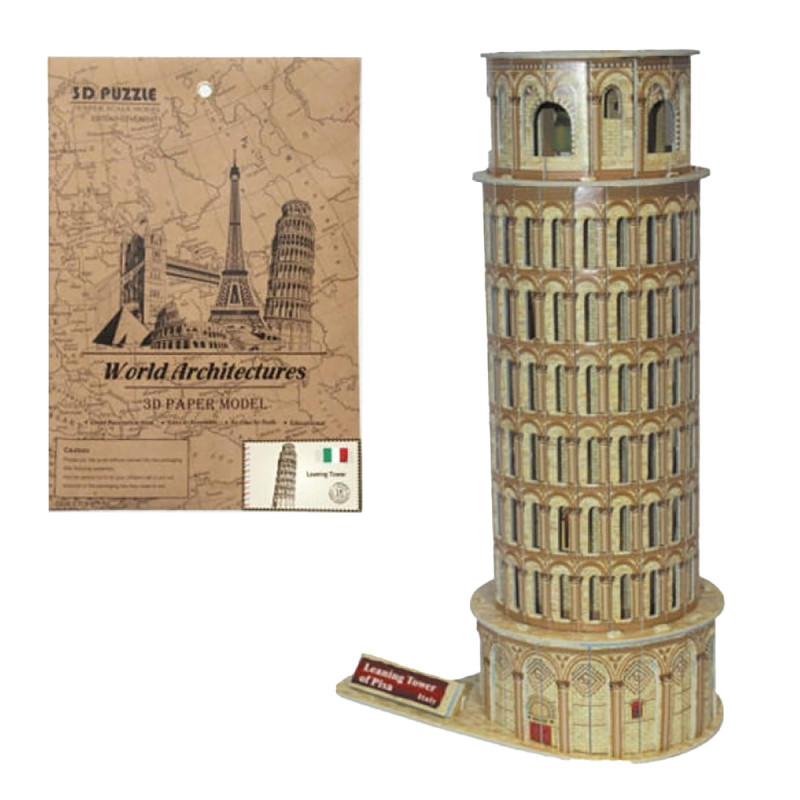 3d puzzle πυργος της πιζας slim