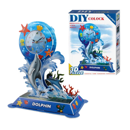 intellingent puzzle clock- dolphin