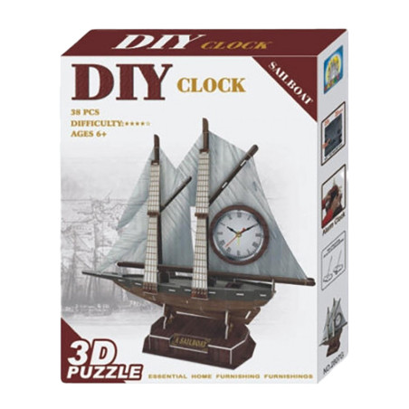intellingent puzzle clock- sailing boat