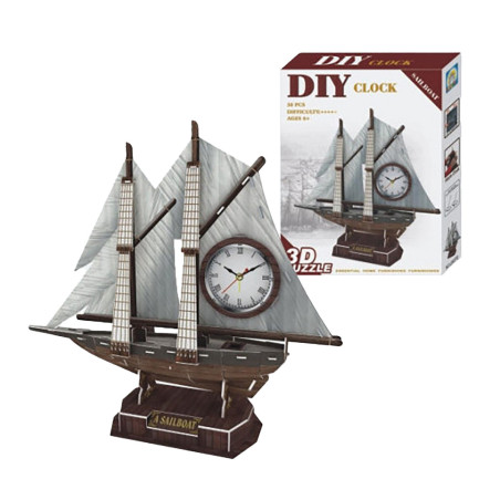 intellingent puzzle clock- sailing boat