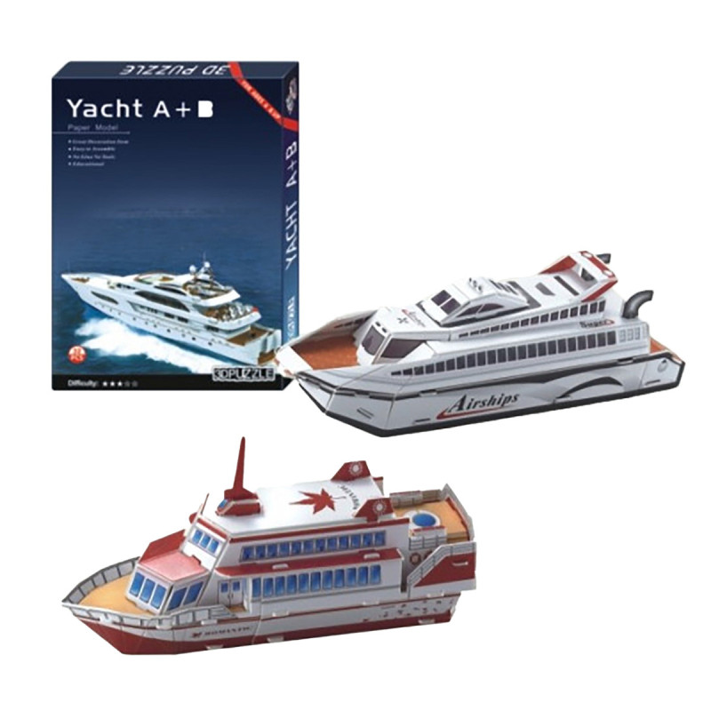 3d puzzle yacht a+b