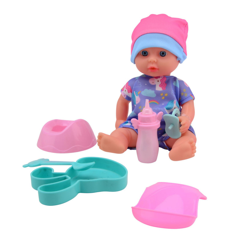 My Smart Toys Βρεφική Κούκλα με Πιπίλα, Γιογιό & Μπιμπερό