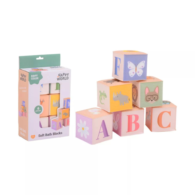 Happy world soft blocks 6 τεμ