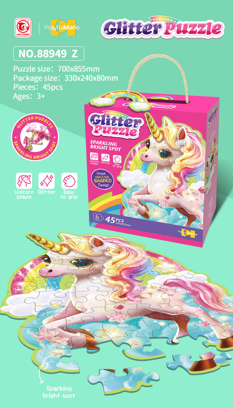 PUZZLE GLITTER UNICORN