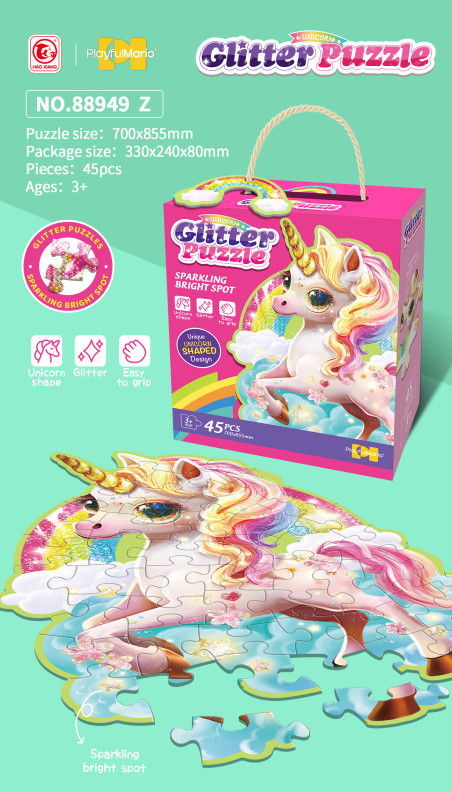 PUZZLE GLITTER UNICORN