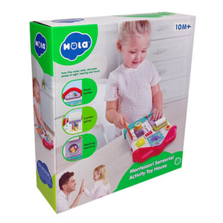 HOLA Βρεφικό Παιχνίδι Αισθητηριακό Σπιτάκι Montessori