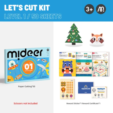Mideer DIY Χειροτεχνία Χαρτοκοπτική δημιουργία βυθού