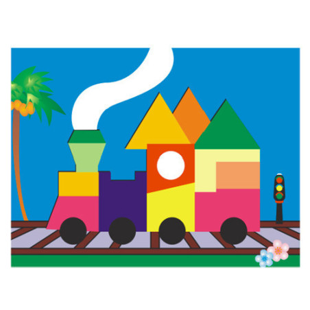 Ξύλινο Puzzle Ενσφήνωμα Τρενάκι