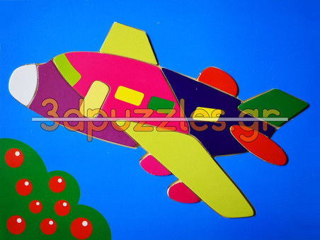 Ξύλινο Puzzle Ενσφήνωμα Αεροπλάνο