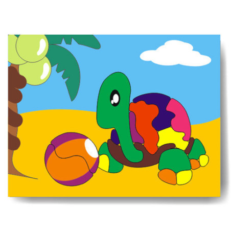 Ξύλινο Puzzle Ενσφήνωμα Χελώνα