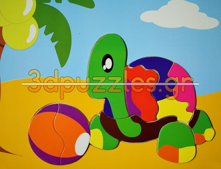 Ξύλινο Puzzle Ενσφήνωμα Χελώνα