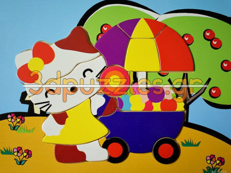 Ξύλινο Puzzle Ενσφήνωμα Hello Kitty