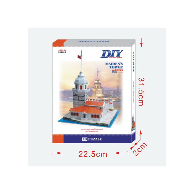 Πύργος Του ΛέανδρουΤουρκια 3D Puzzle