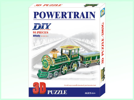 Ατμομήχανή  Με Βαγονια 3D Puzzle