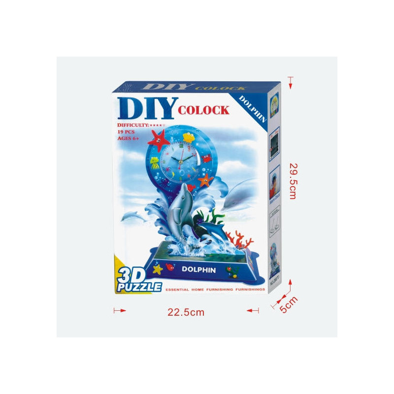 Δελφίνι & Ρολόι 3D Puzzle