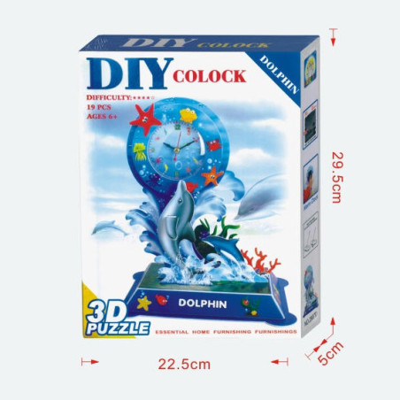 Δελφίνι & Ρολόι 3D Puzzle