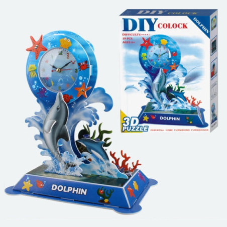 Δελφίνι & Ρολόι 3D Puzzle