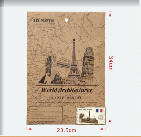 Παναγία των Παρισίων Slim 3D Puzzle