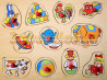 Ξύλινο Puzzle Ενσφηνώματα Μαθαίνω τα Παιχνίδια