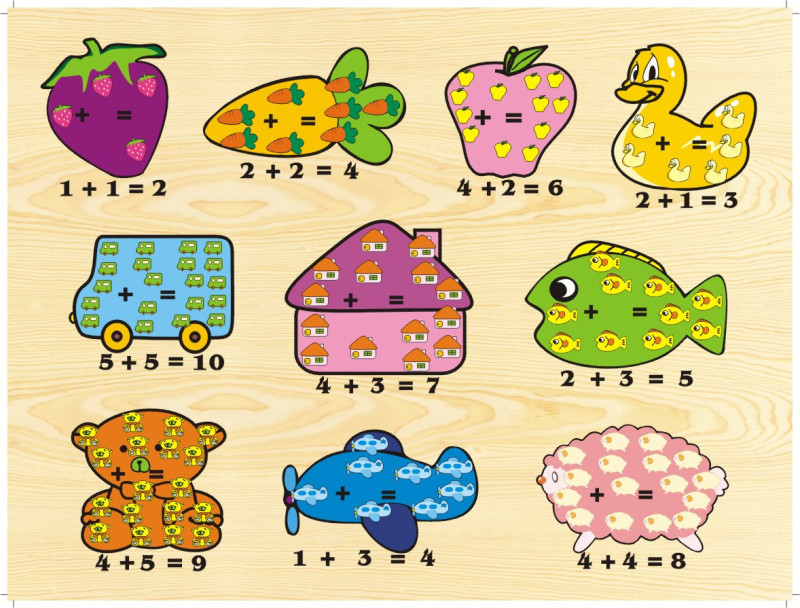Ξύλινο Puzzle Ενσφηνώματα Καρτέλα Αρίθμησης