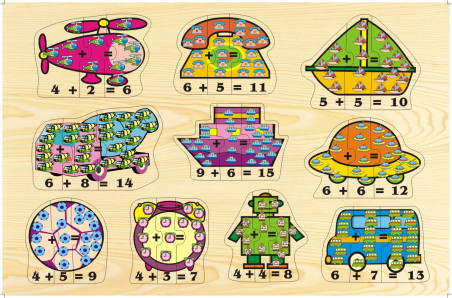 Ξύλινο Puzzle Ενσφηνώματα Καρτέλα Αρίθμησης