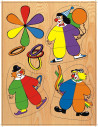 Ξύλινο Puzzle Ενσφηνώματα Κλόουν
