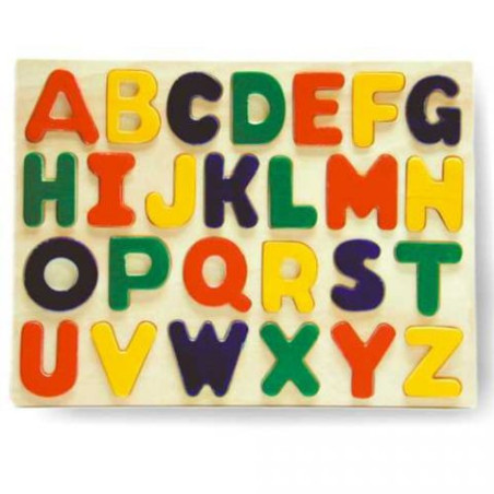 Ξύλινο Puzzle Ενσφηνώματα Μαθαίνω το Λατινικό Αλφάβητο