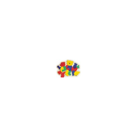 Ξύλινο Puzzle Ενσφηνώματα Παζλ Αρκουδακια 