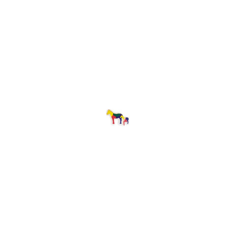 Ξύλινο Puzzle Ενσφηνώματα Παζλ Αλογακια 