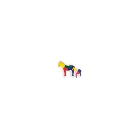 Ξύλινο Puzzle Ενσφηνώματα Παζλ Αλογακια 