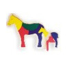 Ξύλινο Puzzle Ενσφηνώματα Παζλ Αλογακια 