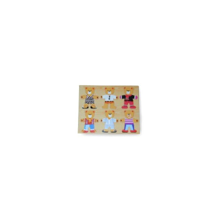 Ξύλινο Puzzle Ενσφηνώματα Αρκουδάκια