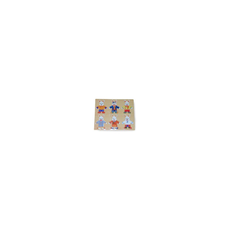 Ξύλινο Puzzle Ενσφηνώματα Λαγουδακια