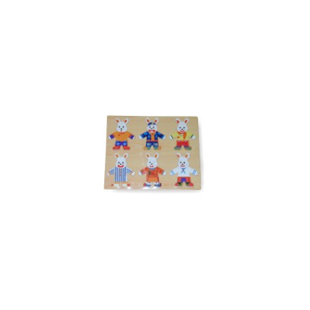 Ξύλινο Puzzle Ενσφηνώματα Λαγουδακια