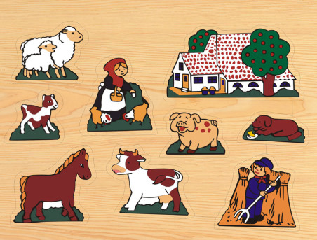 Ξύλινο Puzzle Ενσφηνώματα Ενσφηνωμα Φαρμα 