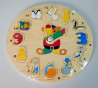 Ξύλινο Puzzle Ενσφηνώματα Ρολοι Με Ζωακια