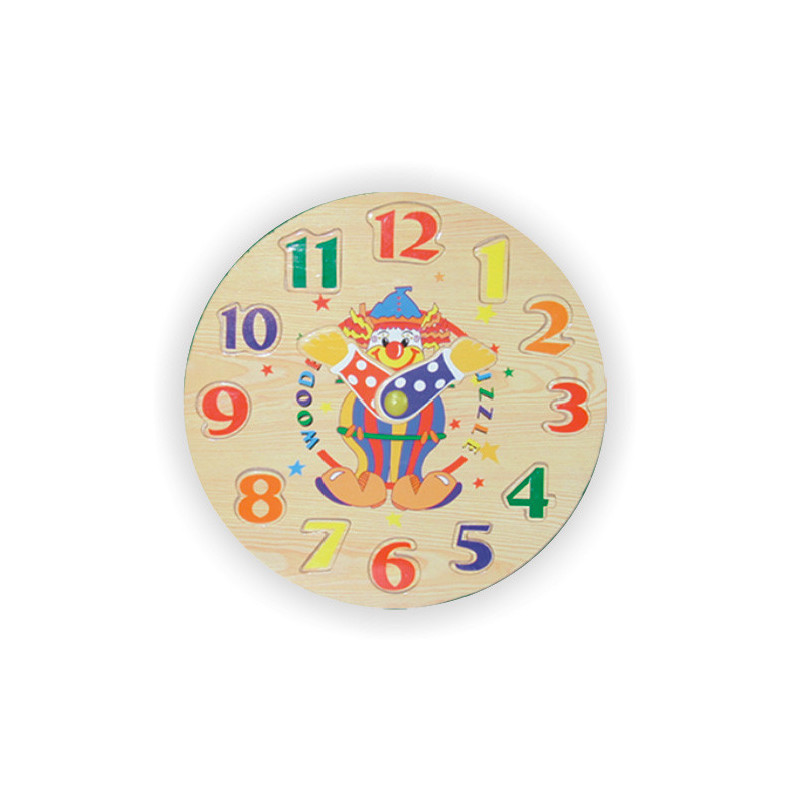 Ξύλινο Puzzle Ενσφηνώματα Ρολοι Με Αριθμους 