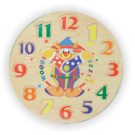 Ξύλινο Puzzle Ενσφηνώματα Ρολοι Με Αριθμους 