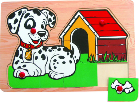 Ξύλινο Puzzle Ενσφήνωμα Σκύλος