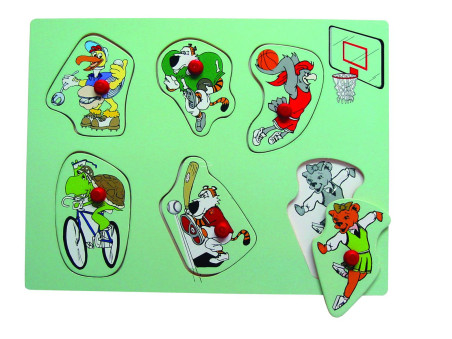 Ξύλινο Puzzle Ενσφηνώματα  Αθλήματα