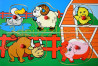 Ξύλινο Puzzle Ενσφηνώματα  Ζωάκια Φάρμας