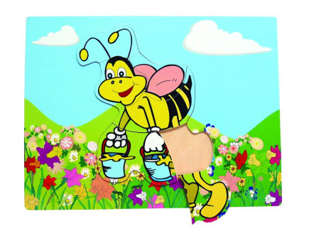 Ξύλινο Puzzle Ενσφηνώματα Μέλισσα